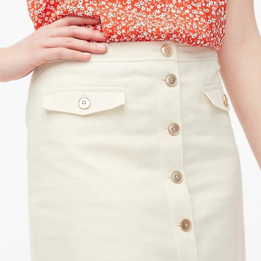 J . Crew Factory Ecru Skirt Sold Out Sz 4